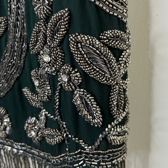 NWT HAUTE HIPPIE Green Fully Embellished Slip Dress Holiday Party Size 6 - Picture 13 of 16